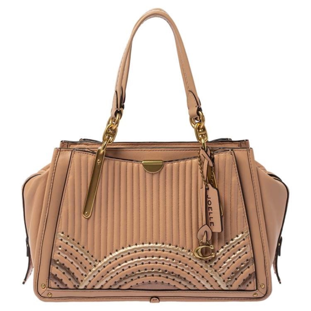 COACH RARE Peach Leather Dreamer Satchel EUC